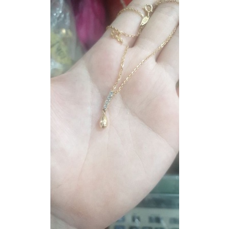 kalung koye tipis simple emas asli 375 8k juntai murah 2 gram