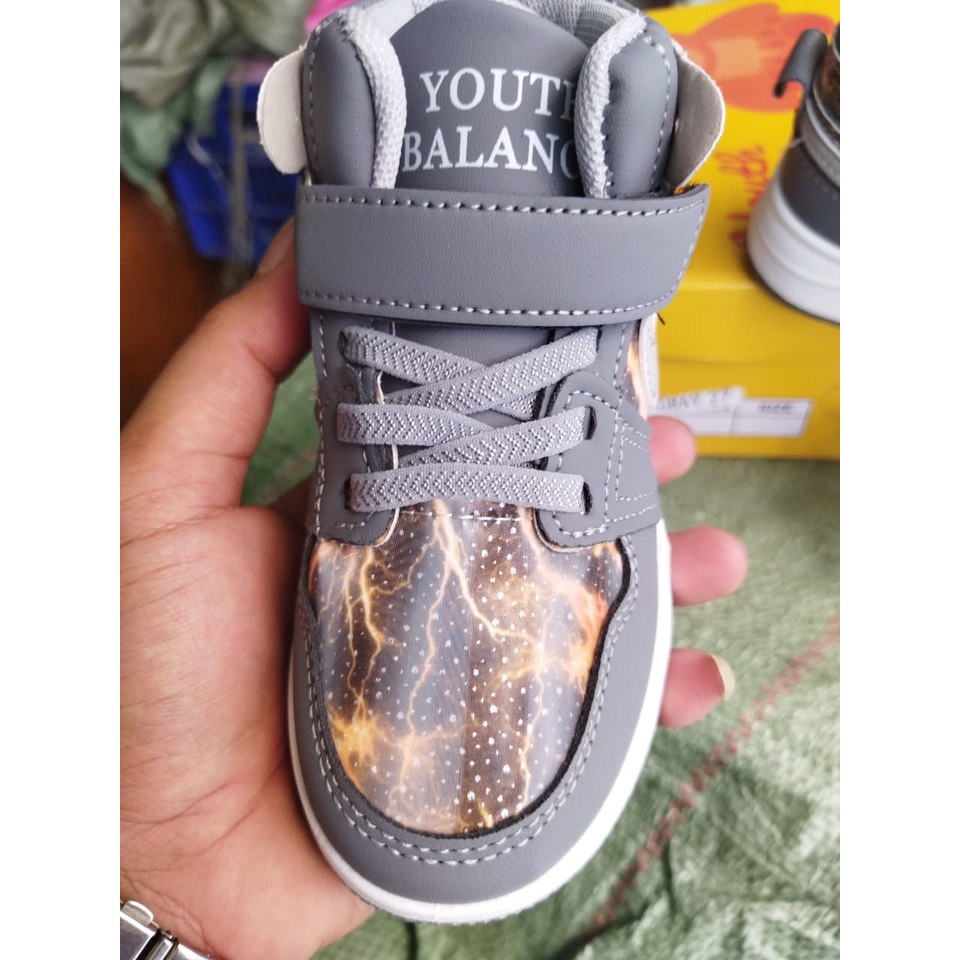 Sepatu anak laki-laki dan perempuan viral metalic import semi boots S248-2 (26-37) Sepatu  anak terlaris sepatu sekolah