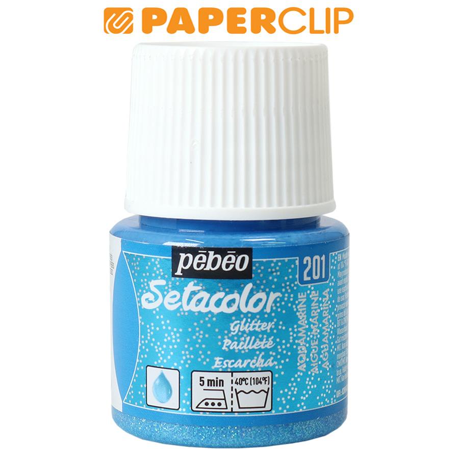 

PEBEO SETACOLOR LIGHT FABRIC PAINT GLITTER 45ML 329201 AQUAMARINE