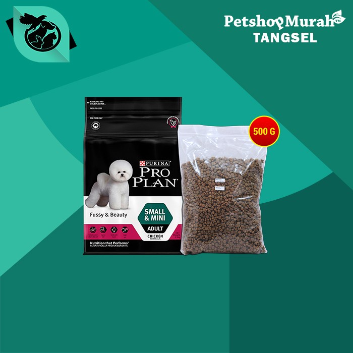 Makanan Anjing Pro Plan Dog Fussy & Beauty Adult Small Mini Repacking