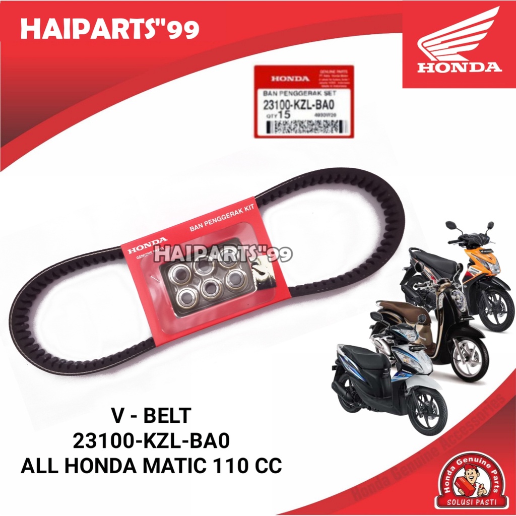 "Van Belt V-Belt Drive Belt Karet Penggerak Honda Beat FI Scoopy FI Spacy FI - Original Honda 23100K