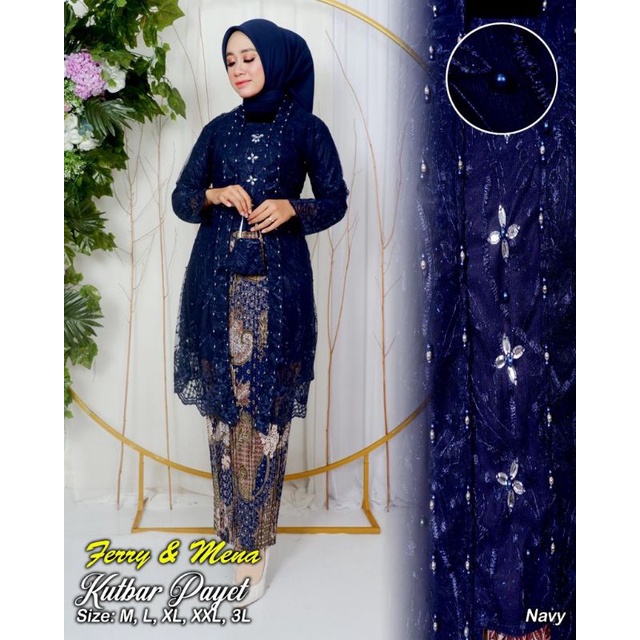 Setelan kebaya kutubaru Payet//Tunik kutubaru ibu besan//kebaya Tunik//Tunik seragaman pesta//kebaya kondangan