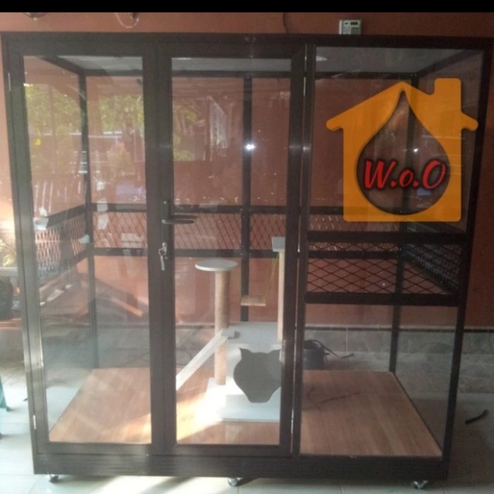 Cat Room Kandang Rumah Untuk Kucing Besar Full Lampu &amp; Mainan Kucing