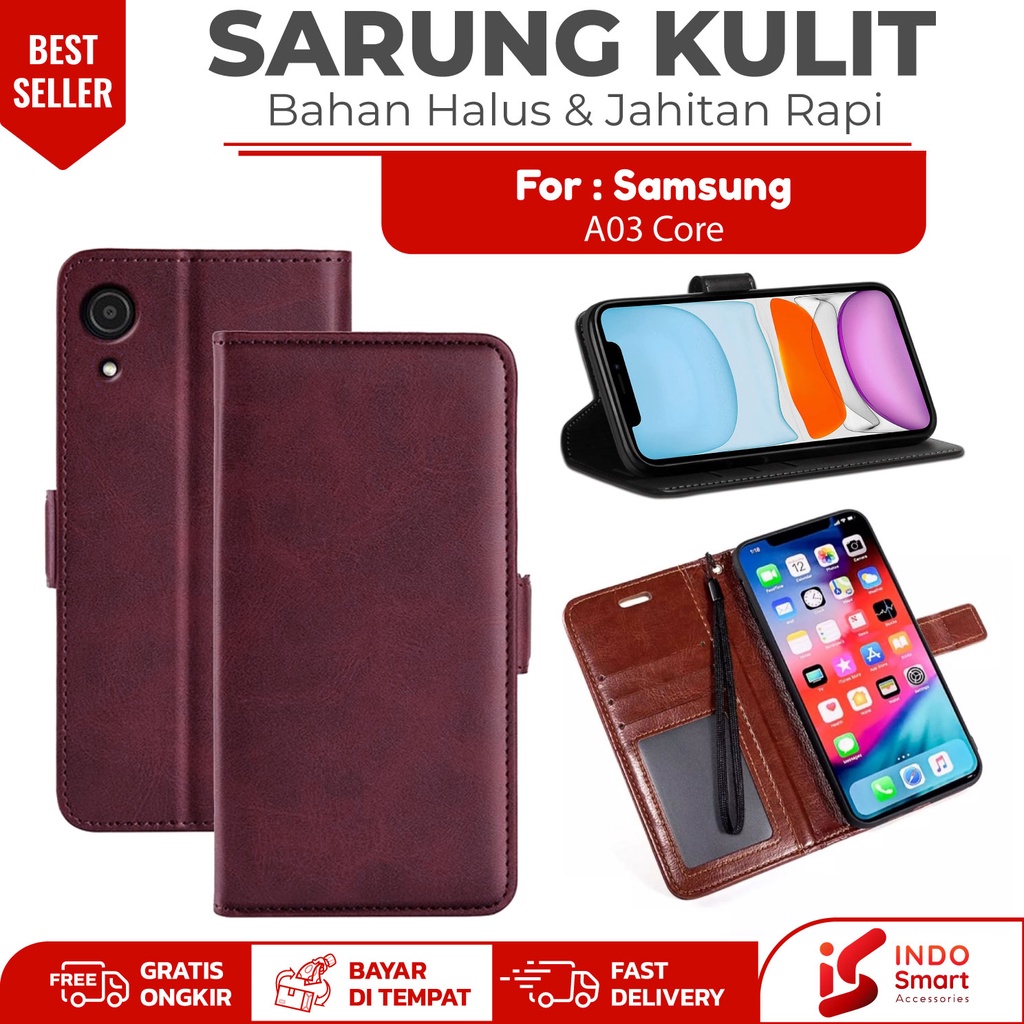 Samsung A03 Core / Case Samsung A03 Core / Leather Wallet Case Dompet Sarung Kulit Hp
