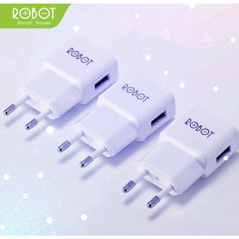 Adaptor charger batok charger ROBOT RT-K4 single output 1A | 1 toples isi 35pcs