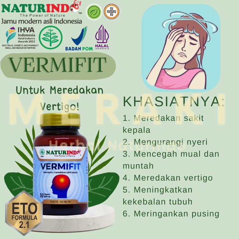 Obat Herbal Vertigo Dan Migrain Obat Vertigo Herbal Obat Herbal Sakit Kepala Vermifit Naturindo