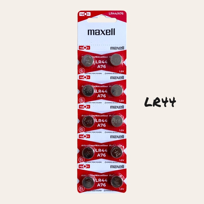 Baterai Maxell LR44 Original  AG13 L1154 357 A76 Isi 10 Butir