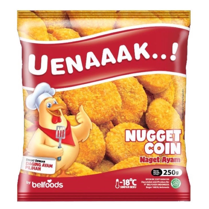 

Belfoods Uenaaak Naget Ayam Nugget Coin Stick S 500gr