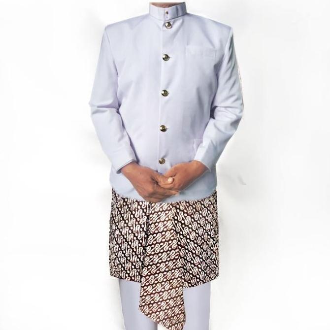 Setelan Beskap Sunda Basofi Putih