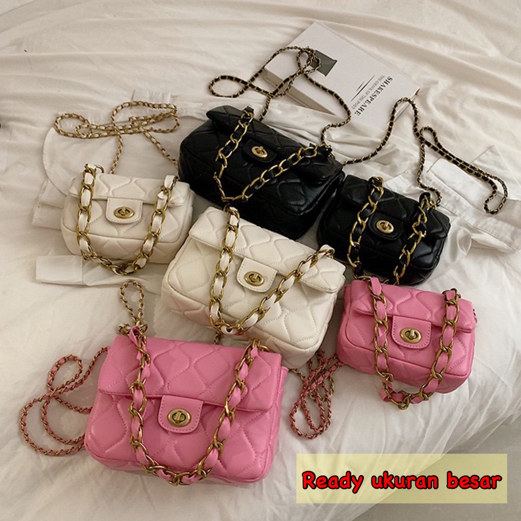 Tas Selempang Wanita Fashion 6111 Bahan PU Premium