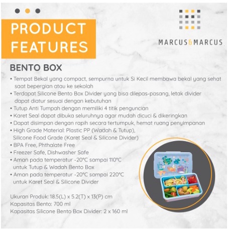 Marcus and Marcus Bento Box - Blue and pink