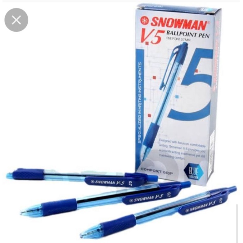 

Pulpen Snowman V5 Biru