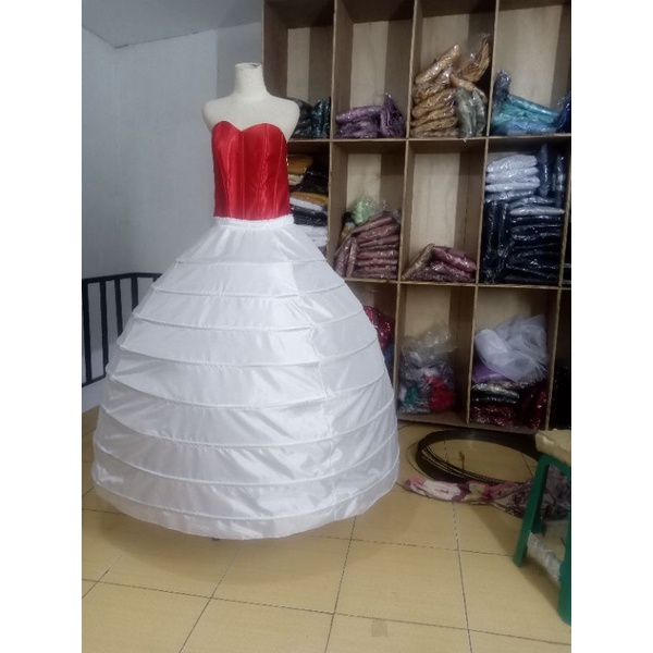 Peticoat/ Pertikut Pengembang Gaun Ring 8 Petikot Rok Dalam Pengembang Gaun