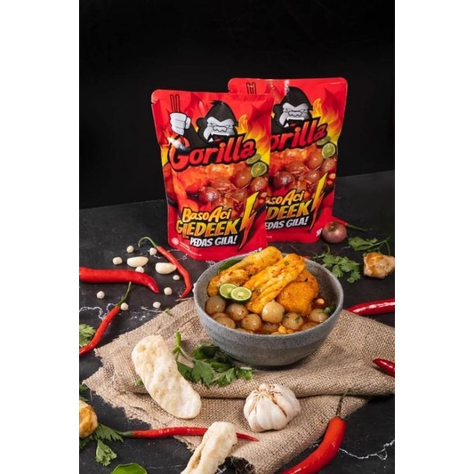 

Gorilla Baso Aci Gledeek Pedas Gila! 200gr