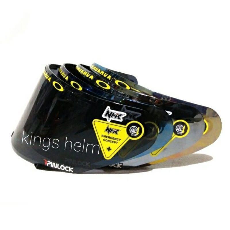 Flat visor NHK gp1000 + spoiler + husus / NHK GP 1000 R75 kaca helm NHK gp1000+spoiler Bonus stiker