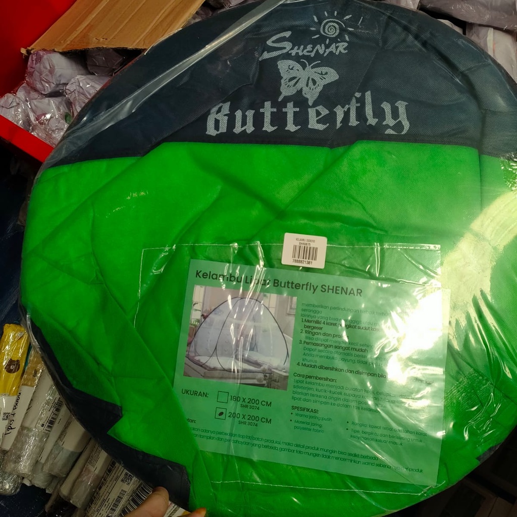 KELAMBU BUTTERFLY ORI 100% / Kelambu Tempat Tidur Dewasa Portable 2 Pintu Resleting Bawah Bolong/KEL