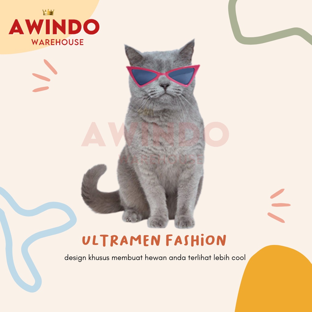 ULTRAMEN FASHION - Kacamata Hewan Anjing Kucing Ultramen