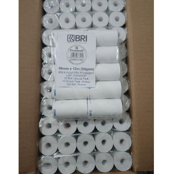 

[PRODUK T6IWU] KERTAS THERMAL STRUK EDC BRI 58x33 AGEN BRILINK/LOGO BRI (1 Pack) SLV
