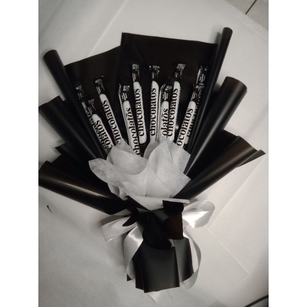 

[FREE GIFT] Buket snack Chocolatier Black series Hitam
