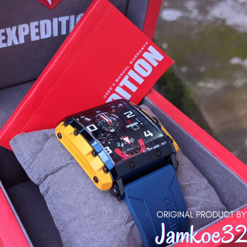 Jam Tangan Arloji Expedition Tipe E 6757 M Remaja Cowok Pria Analog Original Ori Murah Anti Air Stra