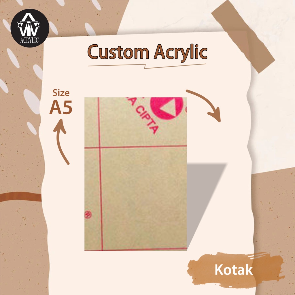 AKRILIK lembaran 2mm A5 / Akrilik bening / Marga cipta / Acrylic / Akrilik 2mm A5