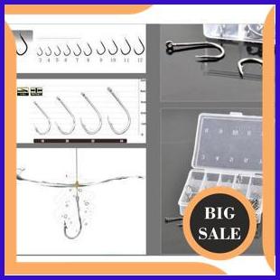 onderdil Long Handled Fishing Hook Ten Division No 3-12 Set  Kail Pancing - Transparent 2ZJN23