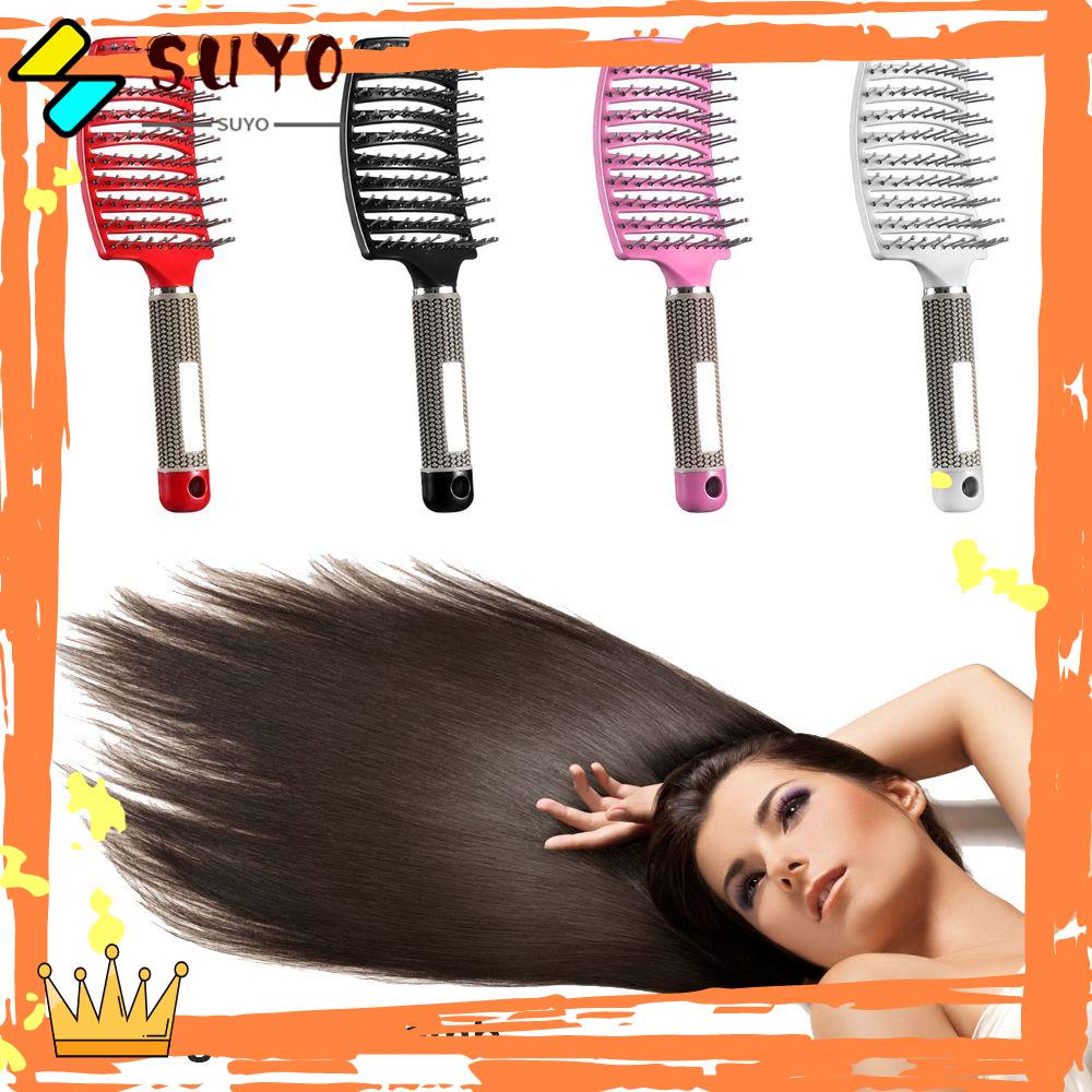Suyo Sisir Rambut Ikal Baru Dan Lurus Kulit Kepala Gigi Lebar Hairdressing Styling Tools