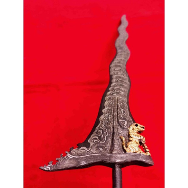 Pusaka Keris Singo Barong Luk 9 Pamor Melati Tumbuk Tangguh Kamardikan