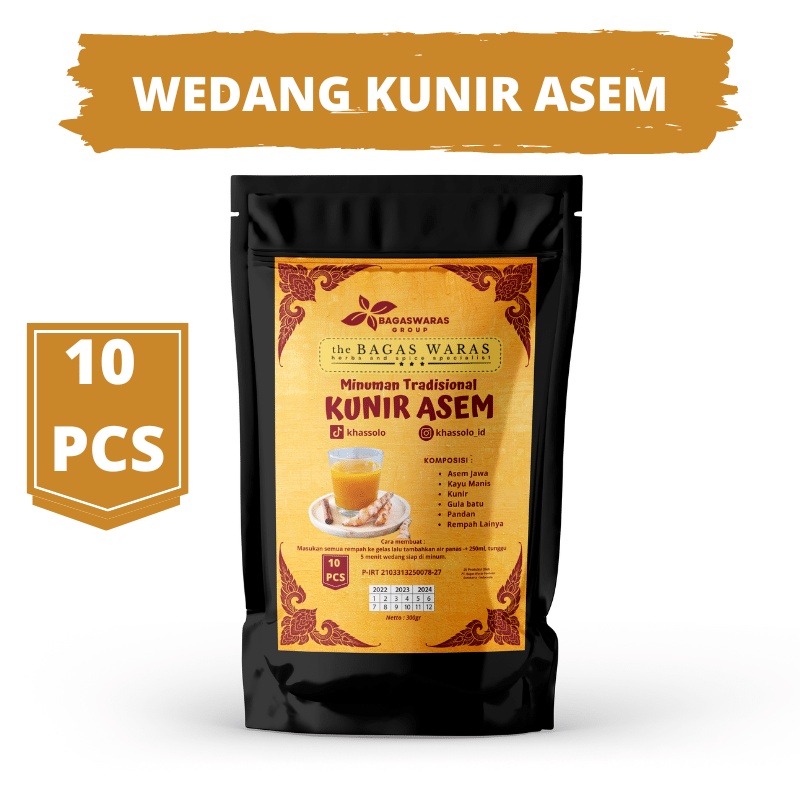 

Wedang kunir asem sachet isi 10 minuman tradisional solo