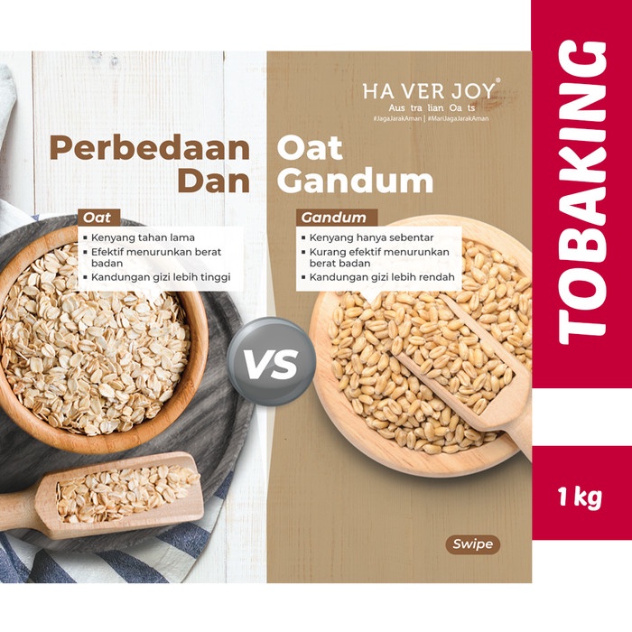 

Maknyuss1 Haverjoy Oatmeal 1Kg Australian Oat Havermout Rolled Quick