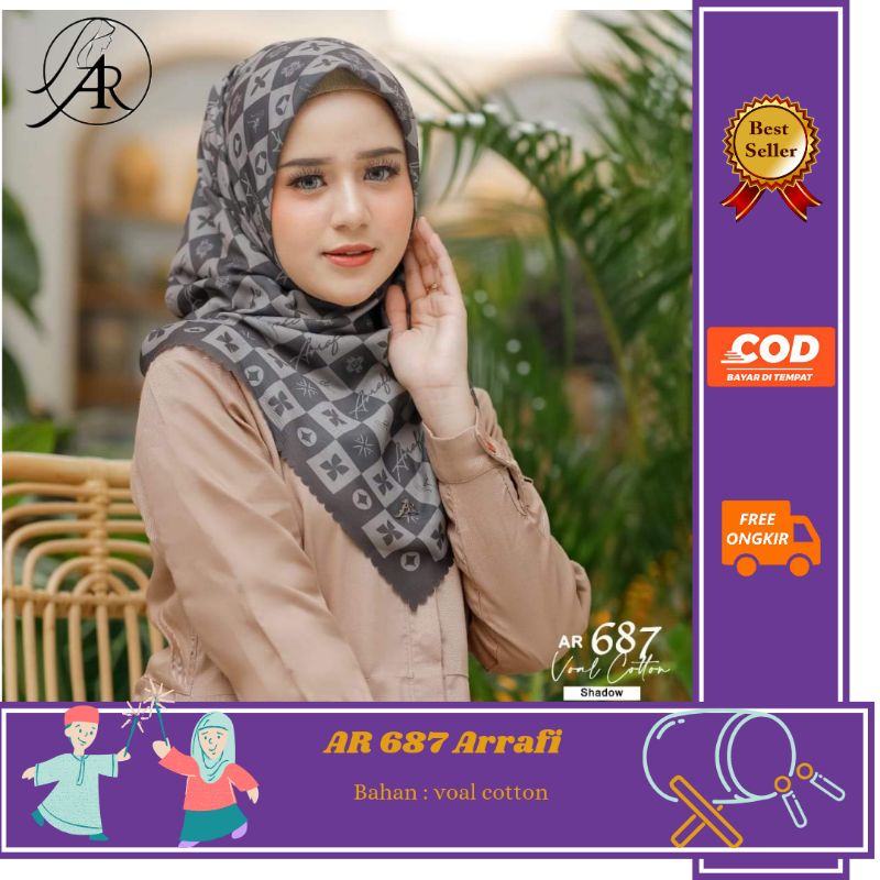 arrafi Hijab segiempat arrafi // kerudung segiempat arrafi cantik //jilbab segiempat arrafi terbaru 