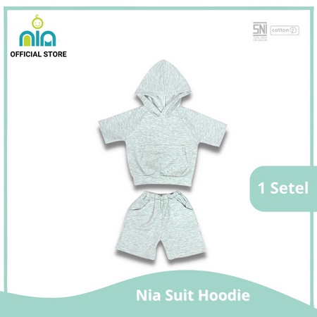 Nia Setelan Bayi Suit Hoodie Setelan Bayi laki-laki dan Perempuan Size 3-9 Bulan