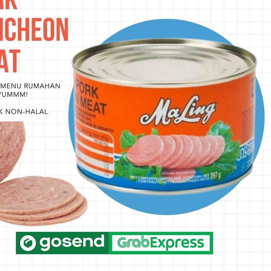 

Sale[FG2]-Ma Ling Luncheon Pork 397 gr TTS Canned / Daging Ham Babi Maling / OPEN RESELLER / SIAP KIRIM