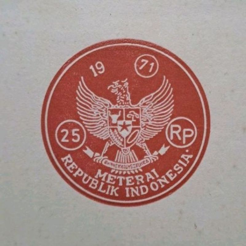 

Kertas Segel Asli Tahun 1971 Double