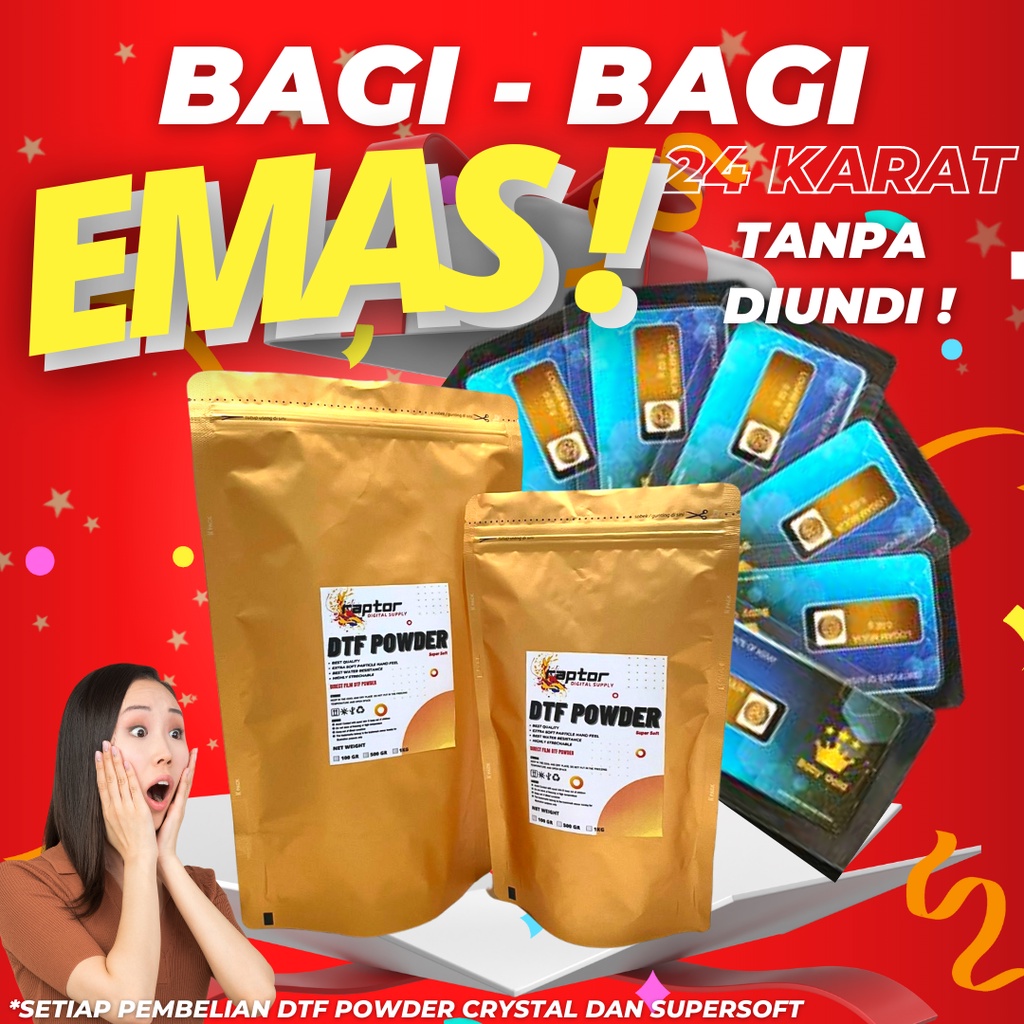 

Lem DTF Super Soft Hot Melt Powder Adhesive Sablon DTF 1KG
