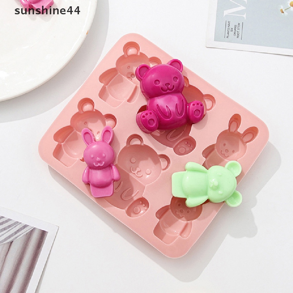 Sunshine Bear Cetakan Silikon Lucu Kartun Hewan Cetakan Kue Coklat.