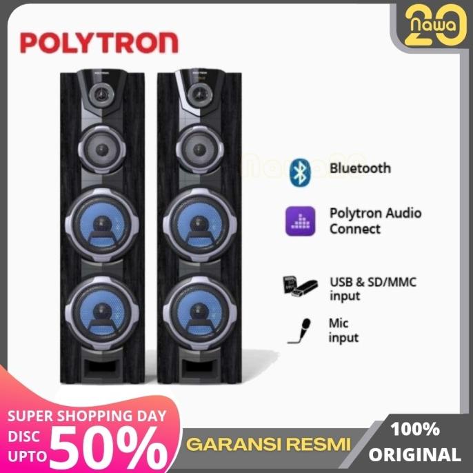 POLYTRON SPEAKER AKTIF PAS 8F22 KARAOKE PAS8F22 BLUETOOTH AUDIO