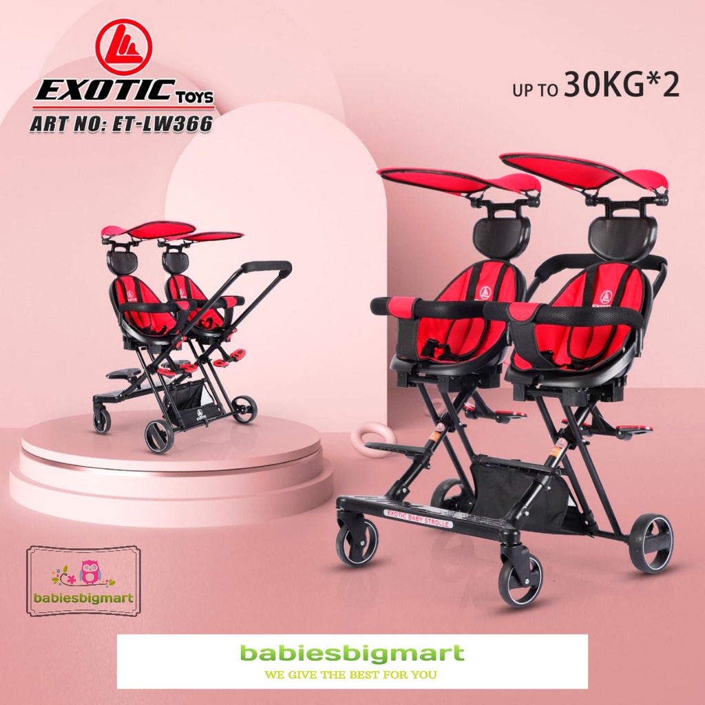 Magic Stroller EXOTIC ET LW 366 Kembar Kereta Dorong Stroler Anak New Hadap Depan Dan Belakang