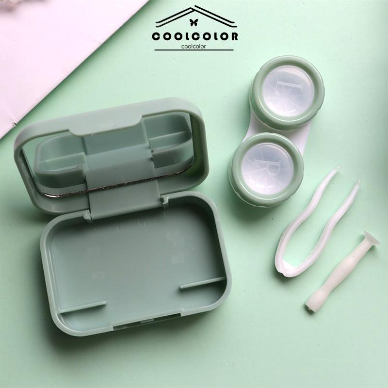 COD❤️Wadah Kotak Penyimpanan Kontak Lens Mini Softlens Case Portable- cl