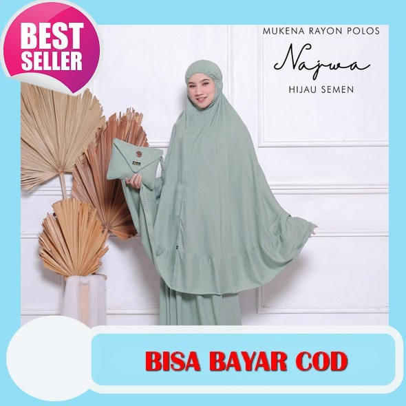 Nilaruna Mukena Dewasa 2 In 1 Laser Cut Jumbo Rayon Premium Mukena Alzena Termasuk Tas Free Packing 