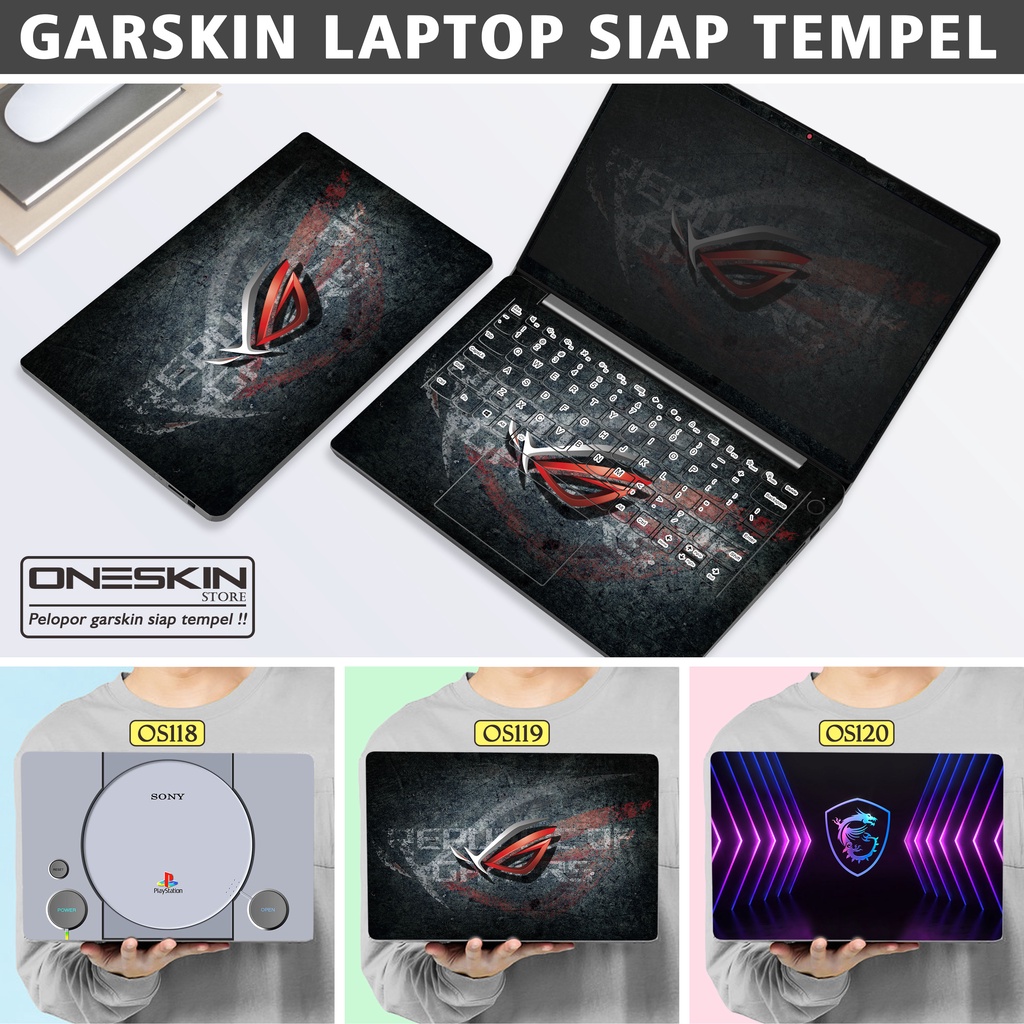 Garskin Sticker Laptop Protector Macbook Full Body Bottom Bezel Palmrest Skin Play Station PS Pattern