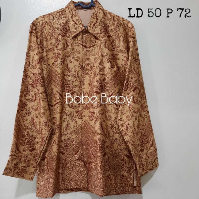 Kemeja Batik Semi Sutera Sutra Pria