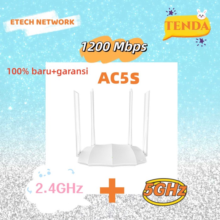 Produk Terbaru Tenda Ac6 Wifi Router Ac1200 Dual-Band Wireless Router/Tenda Ac7/Ac5 S