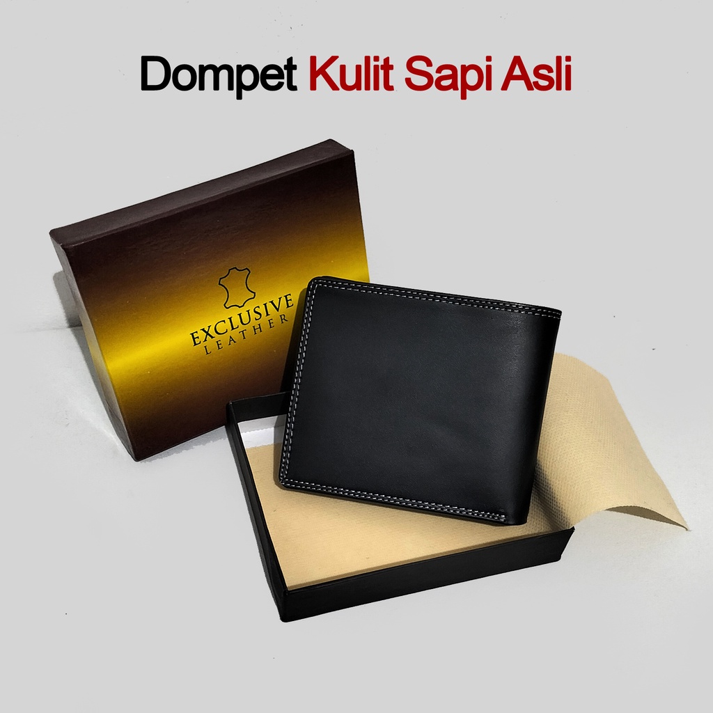 Dompet Cowok dompet kulit sapi asli dompet lipat pria dompet uang kertas dan slot kartu dompet pria terbaru