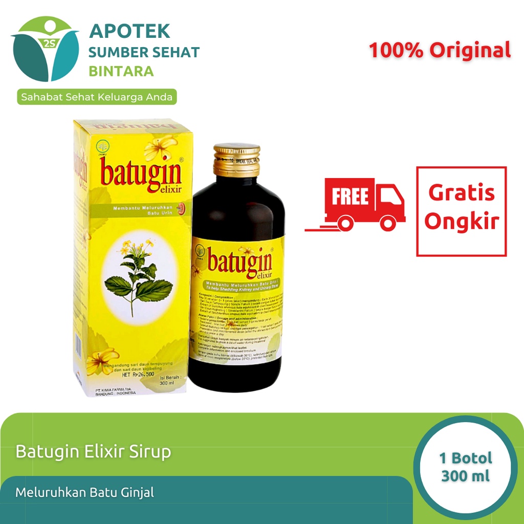 Batugin Elixir Sirup Peluruh Batu Ginjal 330 ml