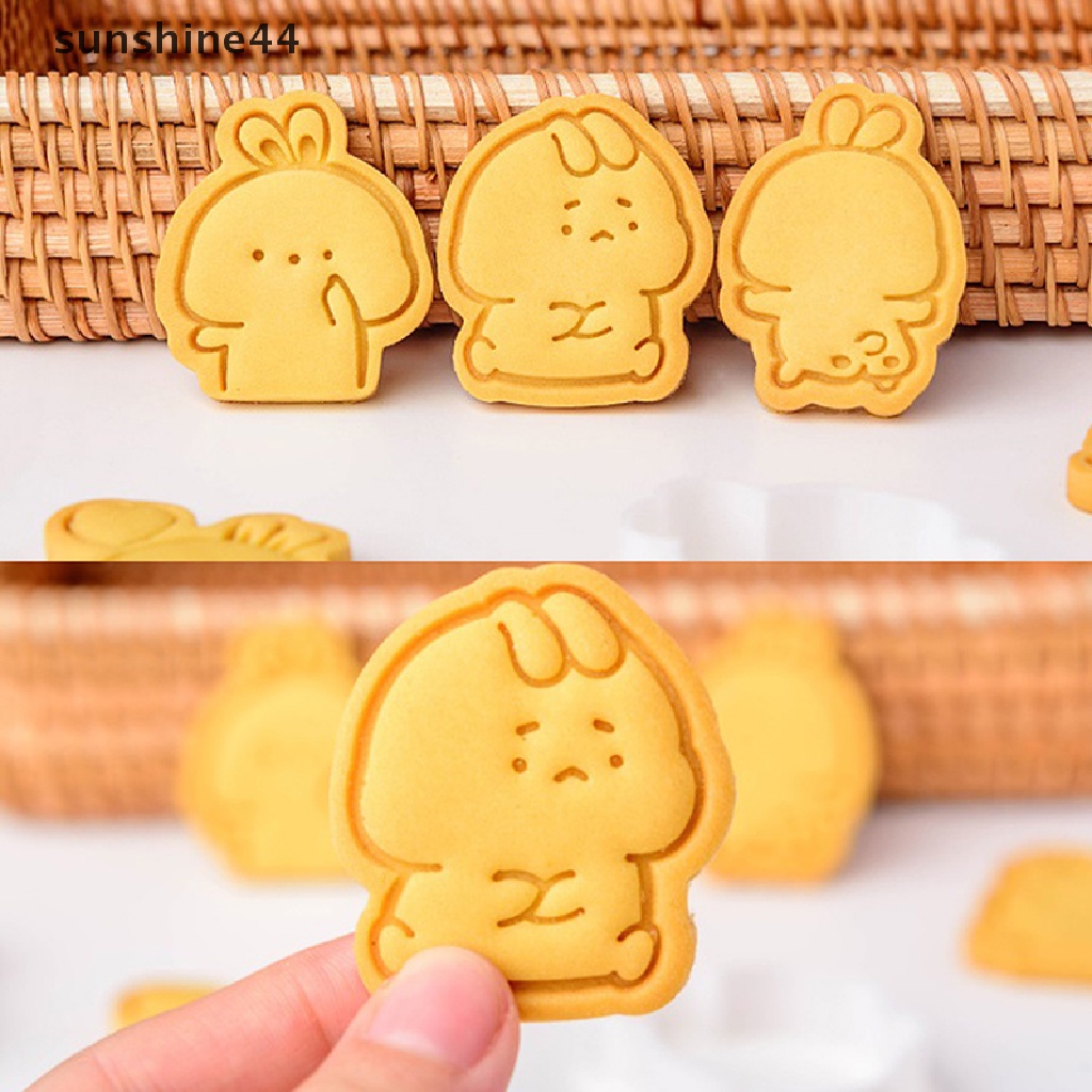 Sunshine 1PC Cetakan Biskuit Bentuk Kelinci Fondant Pastry Cutter Alat Baking Cookies Mold.