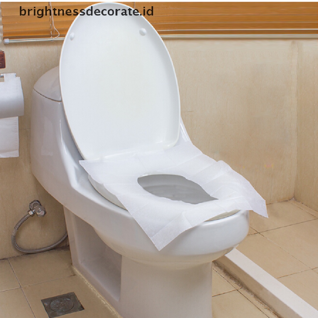 [Birth] 1pak 10Pcs Ukuran Saku Sehat Aman Sekali Pakai Kertas Toilet Seat Cover [ID]