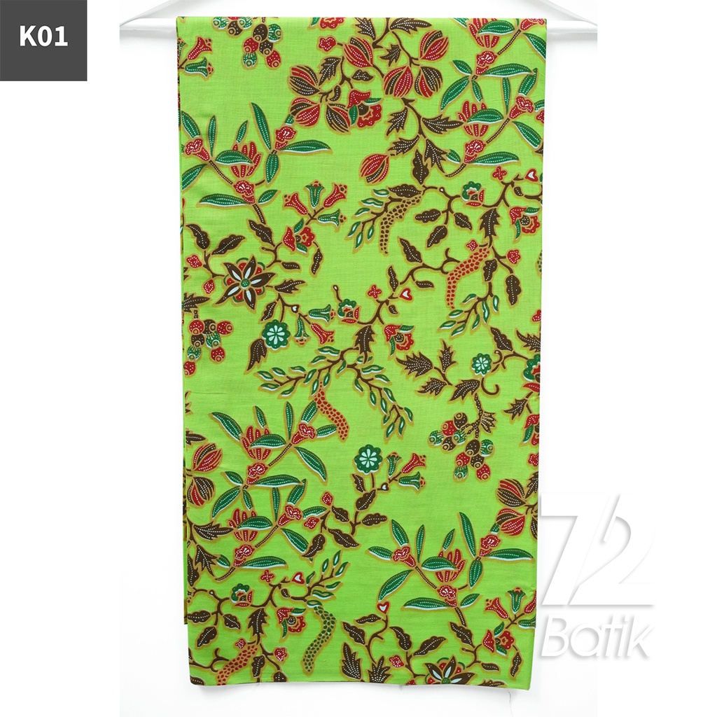 KAIN BATIK PREMIUM Bahan Katun Motif Kembang Tulip Biru 722677 Cap 72 Jarik Jarit Samping Kebat Panjang Batik Katun Modern Premium Bahan Seragam Batik Pernikahan Kantor Keluarga Murah Kamen Jadi Batik Bali Lembaran