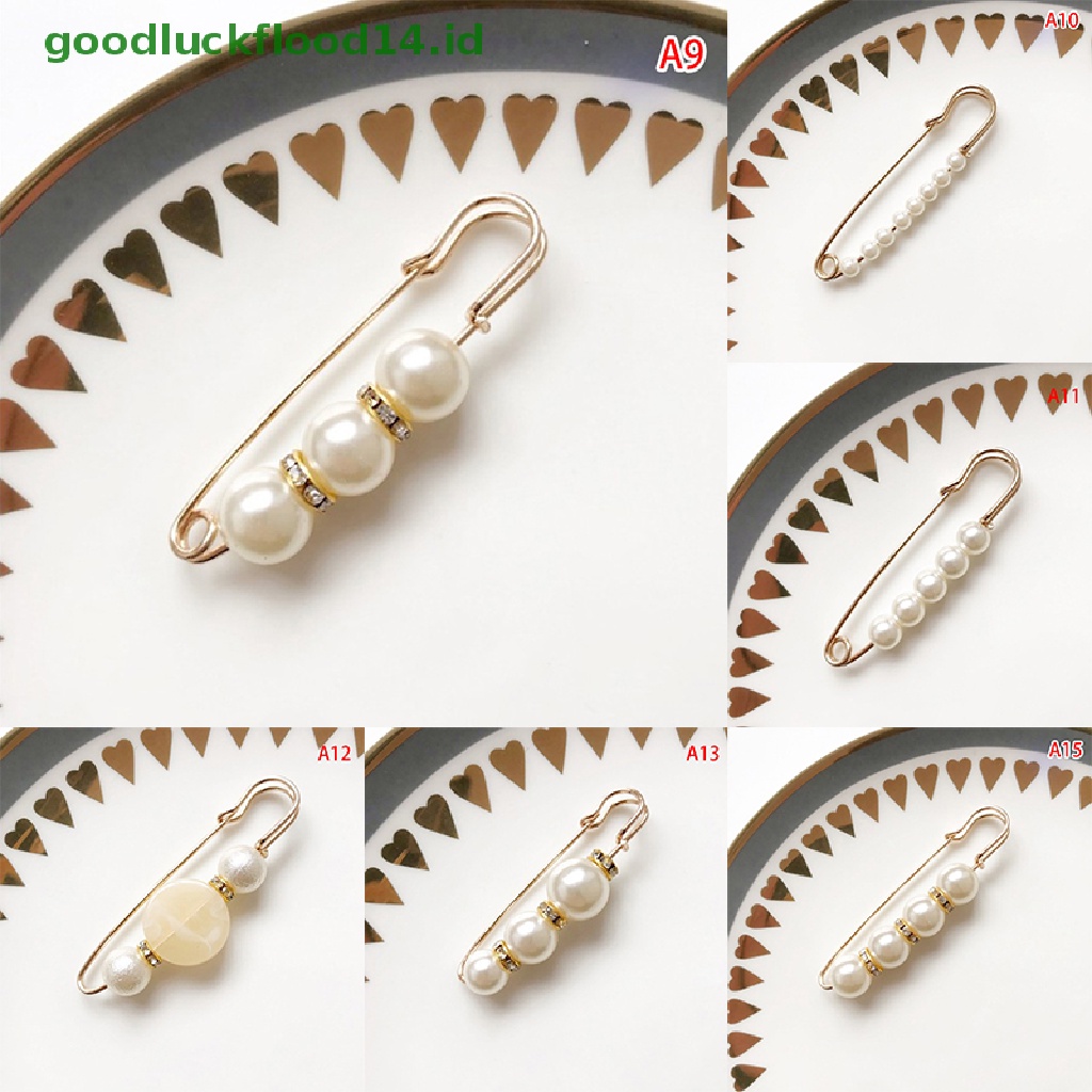 [GOOGFOUR] Bros Pin 1 Pc Liontin Mutiara Berlian Imitasisimple Brooch Pin DIY Fashion Perhiasan [TOP]