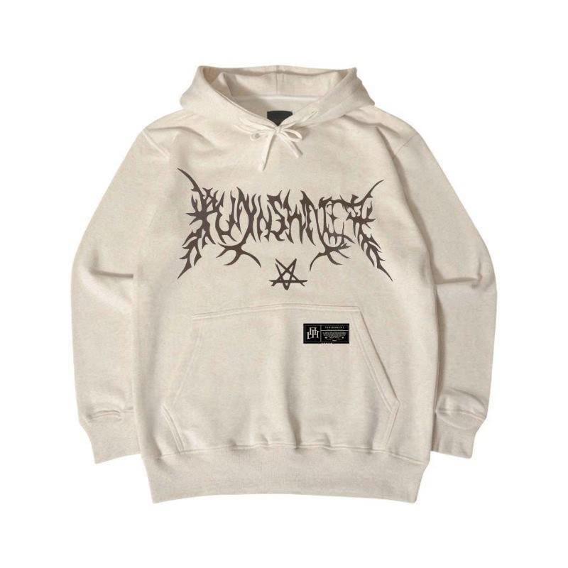 Punishment Hoodie Metal Font 06C Cream Unisex